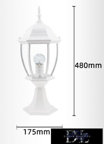 UNIVERSO Lampa ogrodowa zewnętrzna 1xE27 maks. 60 W IP55 biała D175x480 mm