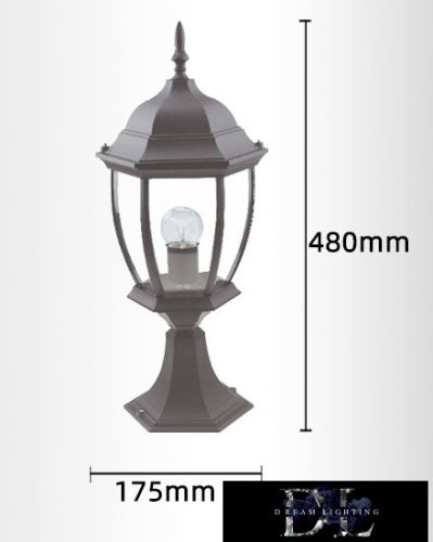 UNIVERSO Lampa ogrodowa zewnętrzna 1xE27 maks. 60 W IP55 szara D175x480 mm