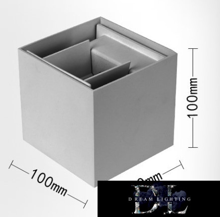 Lampa ścienna UNIVERSO LED 12 W 1000 lm 3000 K IP55 100 × 100 × 100 mm szara