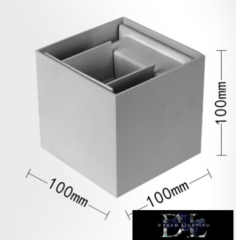 Lampa ścienna UNIVERSO LED 12 W 1000 lm 6500 K IP55 100 × 100 × 100 mm szara