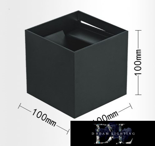 Lampa ścienna UNIVERSO LED 12 W 1000 lm 6500 K IP55 100 × 100 × 100 mm czarna