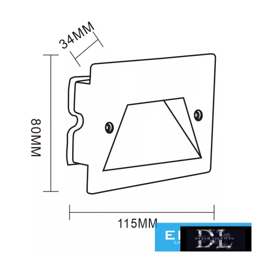 UNIVERSO Wpuszczana lampa LED 3 W 150 lm CCT.kap IP65 szara 120 x 85 x 35 mm