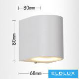 Lampa ścienna UNIVERSO 1×GU10 IP65 68×80×80 mm biała