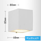 Lampa ścienna UNIVERSO 1×GU10 IP65 68×80×80 mm biała