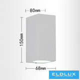 Kinkiet UNIVERSO 2×GU10 IP65 68×80×150 mm biały