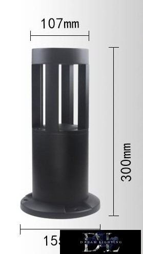 Lampa ogrodowa UNIVERSO COB LED 12 W 600 lm 4000 K IP65 ∅94/∅105×300 mm czarna