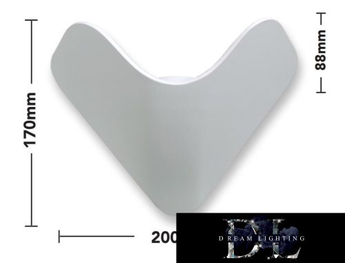 Lampa ścienna UNIVERSO LED 12 W 1000 lm 3000 K IP65 200 × 170 × 88 mm biała