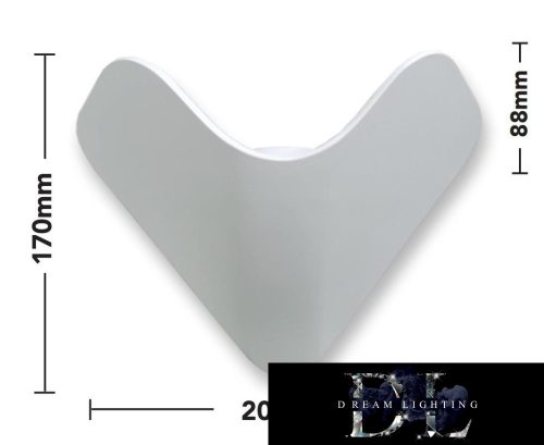 Lampa ścienna UNIVERSO LED 12 W 1000 lm 6500 K IP65 200 × 170 × 88 mm biała