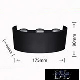 Lampa ścienna UNIVERSO LED 6*3 W 1650 lm 4000 K IP65 175×90×40 mm czarna