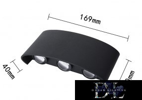 Lampa ścienna UNIVERSO LED 16 W 1300 lm 6500 K IP65 169 × 80 × 40 mm czarna