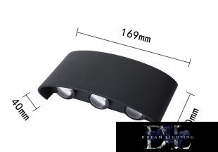 Lampa ścienna UNIVERSO LED 16 W 1300 lm 4000 K IP65 169 × 80 × 40 mm czarna