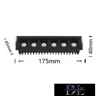 UNIVERSO wpuszczana lampa punktowa 12 W 1000 lm 4000 K 34° IP20 175 mm czarna