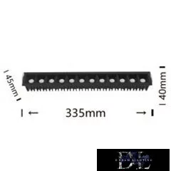 UNIVERSO wpuszczana lampa punktowa 24 W 2200 lm 3000 K 34° IP20 335 mm czarna