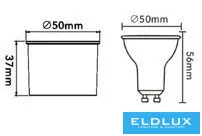 Reflektor LED UNIVERSO może zastąpić GU10 7 W 540 lm 6500 K RA90 27° IP20 czarny D50x56 mm