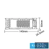 UNIVERSO Smukły zasilacz w metalowej obudowie 12 V 100 W 8,33 A IP20 140 x 50 x 24,5 mm 
