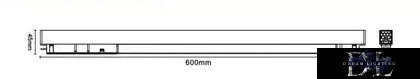UNIVERSO Magnetyczny reflektor punktowy montowany na szynie DC:48V 24W 2160LM 4000K RA90 IP20 600x45x24mm Czarny