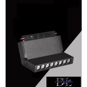   UNIVERSO Magnetyczna lampa punktowa do montażu na szynie DC:48V 10W 800LM 3000K RA90 IP20 158x45x24mm Czarna