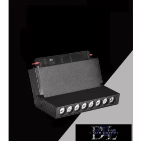   UNIVERSO Magnetyczna lampa punktowa montowana na szynie DC:48V 10W 800LM 4000K RA90 IP20 158x45x24mm Czarna