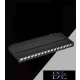 UNIVERSO Magnetyczny reflektor punktowy montowany na szynie DC:48V 24W 2160LM 3000K RA90 IP20 600x45x24mm Czarny
