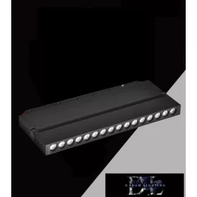   UNIVERSO Magnetyczny reflektor punktowy montowany na szynie DC:48V 24W 2160LM 4000K RA90 IP20 600x45x24mm Czarny