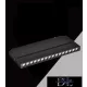 UNIVERSO Magnetyczny reflektor punktowy montowany na szynie DC:48V 24W 2160LM 4000K RA90 IP20 600x45x24mm Czarny