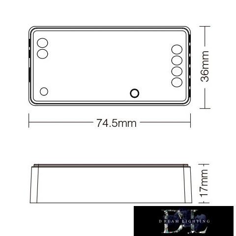 MIBOXER 2w1 RF 2,4G SIMA/CCT Sterownik taśmy LED DC:12-24V Max:12A