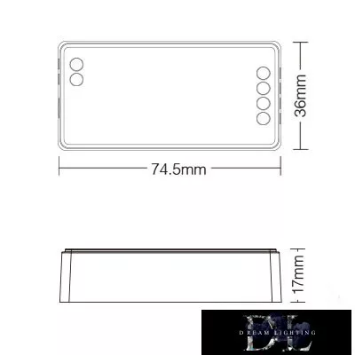 MIBOXER RF 2.4G SIMA Kontroler taśmy LED DC:12-24V Max:12A