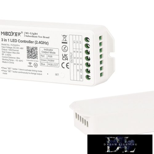 MIBOXER 3w1 RF 2,4G RGB/RGBW/RGB-CCT kontroler taśm LED DC: 12-48 V maks. 20 A
