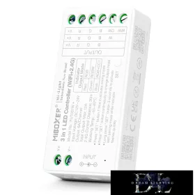   MIBOXER 3w1 WiFi + RF 2,4G RGB/RGBW/RGB-CCT Kontroler taśmy LED DC: 12-24 V Maks.: 12 A