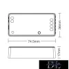 MIBOXER 3w1 WiFi + RF 2,4G RGB/RGBW/RGB-CCT Kontroler taśmy LED DC: 12-24 V Maks.: 12 A