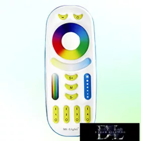   MIBOXER RF 2.4G RGB+CCT LED Strip Remote Control 4 Zones White