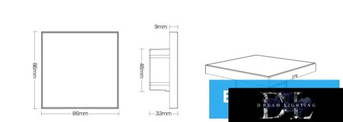 MIBOXER RF 2.4G RGBW LED Strip Wall Remote Control 4 strefy AC:230v