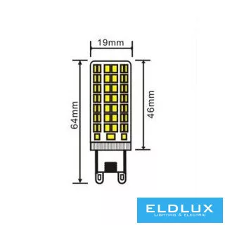 Żarówka LED UNIVERSO G9 4,8 W 600 lm 4000 K CRI≥80 Ø19x64 mm