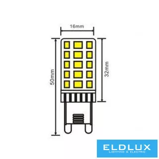 Żarówka LED UNIVERSO z funkcją ściemniania G9 4 W 400 lm 4000 K CRI≥80 Ø16x50 mm