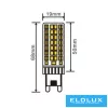 Żarówka LED UNIVERSO G9 7W 820lm 3000K CRI≥80 Ø19x68mm