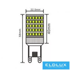 Żarówka LED UNIVERSO G9 8W 880lm 6500K CRI≥80 Ø22,5x58mm
