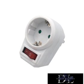 ELDLUX Gniazdo 1x typu F z przełącznikiem IP20