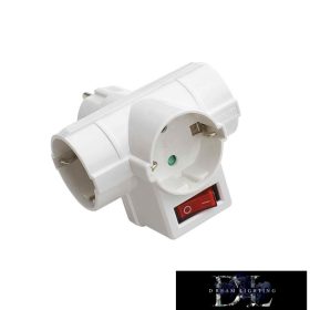   ELDLUX Rozdzielacz 3x typu F w kształcie litery T z przełącznikiem IP20