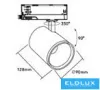 UNIVERSO Trójfazowy reflektor szynowy 40 W 4650 lm 4000 K Ra90 38° IP20 biały D90x128 mm 5 lat