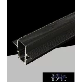   UNIVERSO Magnetyczny system szyn wpuszczanych DC: 48 V 16 A 2000 x 62 x 47 mm Czarny