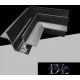 UNIVERSO Element narożny do magnetycznego systemu szyn wpuszczanych DC: 48 V 100 x 62 x 47 mm Czarny