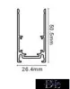 UNIVERSO Magnetyczny system szyn ściennych DC:48V 2000x51x26mm Czarny