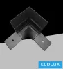 UNIVERSO Magnetyczny system szyn montowanych na ścianie Element narożny 71,5x71,5x50 mm Czarny