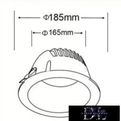 UNIVERSO downlight 30 W 3000 lm 6500 K CRI≥80 60° wycięcie Ø165 biały