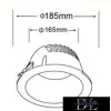 UNIVERSO downlight 30 W 3000 lm 4000 K CRI≥80 60° wycięcie Ø165 biały