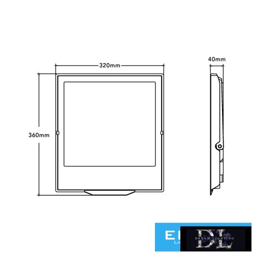 Reflektor LED UNIVERSO 200 W 18000 lm CCT.kap 120° 320 x 360 x 40 mm IP66 szary 3 lata