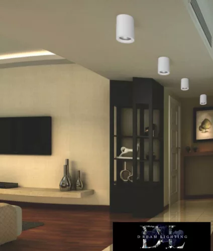 UNIVERSO Lampka sufitowa do tynku 1xGU10 ∅70x110mm IP20 biała 