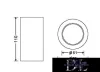 UNIVERSO Lampka sufitowa do tynku 1xGU10 ∅70x110mm IP20 biała 