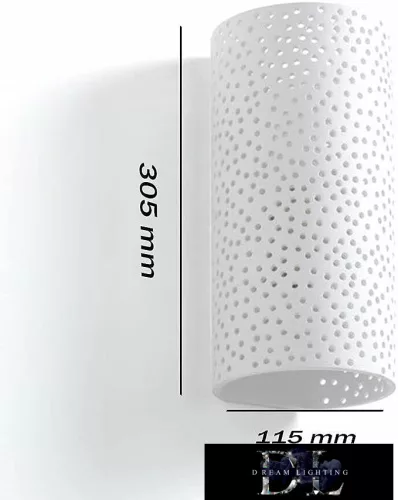 UNIVERSO Kinkiet gipsowy 2xG9 305x115mm IP20 biały 