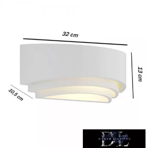 UNIVERSO Kinkiet gipsowy 1xR7S 320x130x105mm IP20 biały 